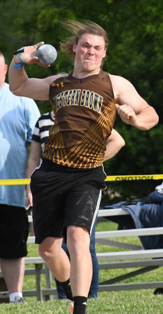 Western Brown High School senior Dane Tomlin was recently named the boys Southern Buckeye Athletic and Academic Conference American Division Field Event Person of the Year.