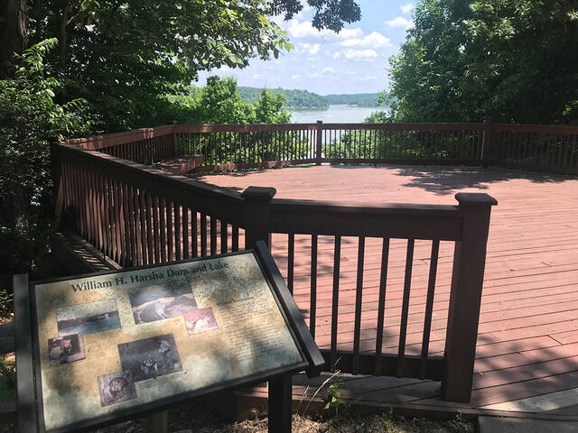 The view from the lookout at Lake Harsha, just around the corner from where the national rowing championships are being contested.