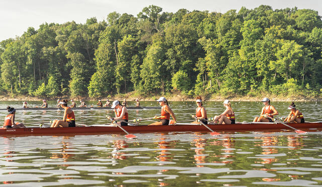 The USRowing Summer National Championships return to Harsha Lake at East Fork State Park in Bethel. Photo courtesy of Clermont County Convention and Visitors Bureau.