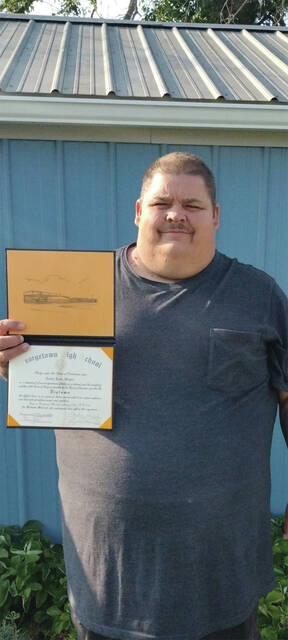 Robbie Mingua, of Georgetown, received his high school diploma at the age of 39 in June of 2021, attending the post secondary program offered through Southern Hills Career and Technical Center.