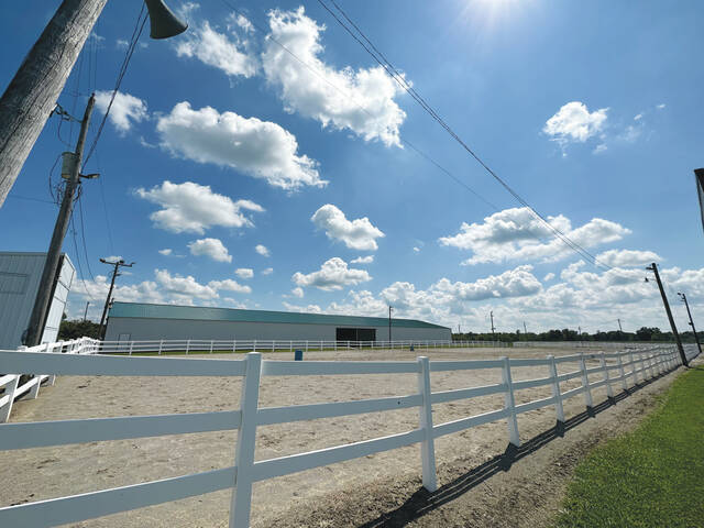 Additional funds are needed to complete major upgrades at the 4-H horse arena on the Brown County Fairgrounds. The plans are to put the entire arena under roof. Photo by Wade Linville