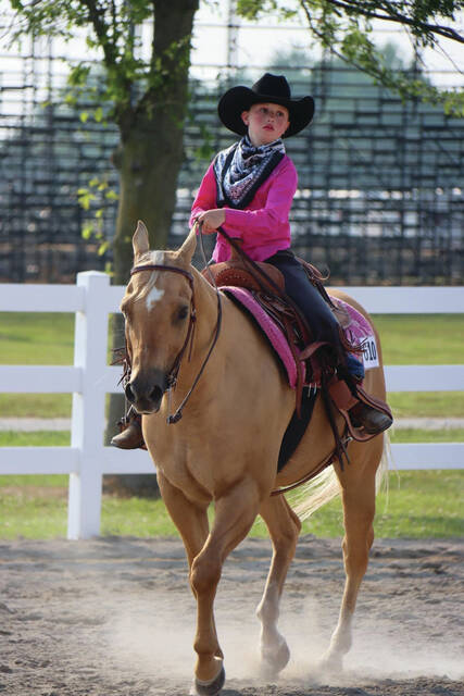 A young equestrian competes in one of this years Brown County Horsemans Association shows.