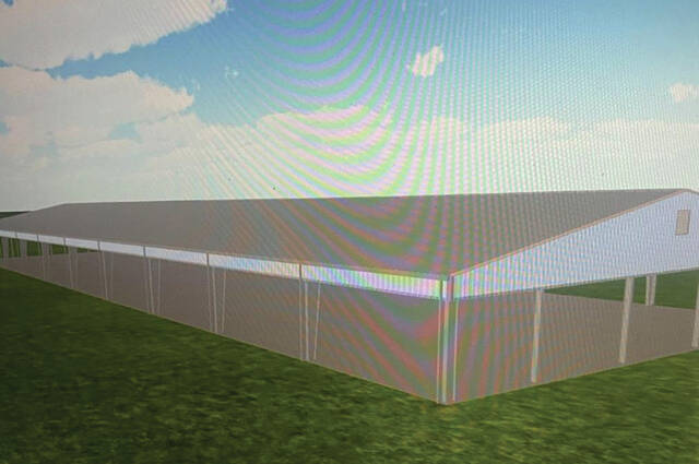 An artists drawing of the new venue at the Brown County Fairgrounds to be built on the site of the 4-H horse arena.