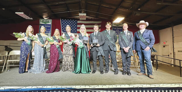 The 2023 Brown County Fair King and Queen Court. Bailey Joy Davis was crowned the 2023 Brown County Fair Queen; while being crowned this years Brown County Fair King was Kyle Berry. First runner-up in the queen contest was Rose Steigerwald. Second runner-up was Emma Attinger. Third runner-up was Leah Patchell. Fourth runner-up in the queen contest was Makenna Scott. First runner-up in the king contest was Aiden Wilhelmy. Second runner-up was Ely Hatten. Third runner-up in the king contest was Bailey Kirker. Photo by Wade Linville