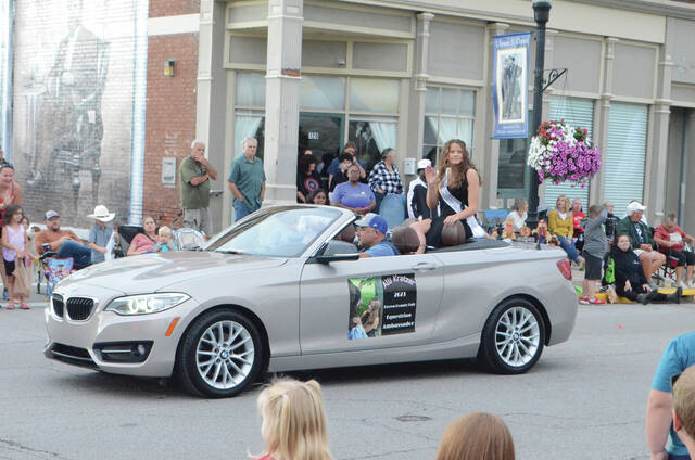 Alli Kratzer, 2023 Brown County Fair Equestrian Ambassador, rides in the fair parade on Sept. 25. Photo by Wade Linville