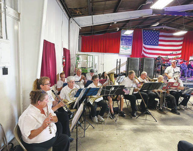 The Liberty Band performs at the Brown County Fair Veterans Recognition Program held Sept. 28. Photo by Wade Linville
