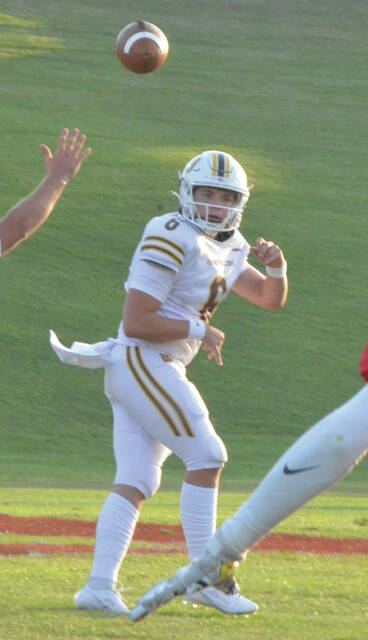 Western Brown junior quarterback Brady Sutton led the SBAAC in passing yards during the regular season with 3,544 total. Photo by Wade Linville