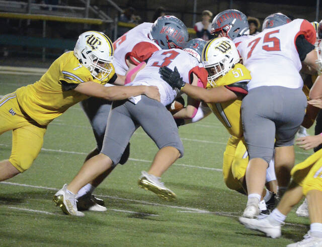 Western Brown sophomore linebacker Tye Spaulding was second in the SBAAC in tackles during the regular season with 126. Photo by Wade Linville