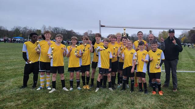 The Georgetown U14 boys soccer team recently won their league championship to make them back-to-back league champions. Photo provided