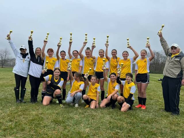 The Georgetown U14 girls soccer team finished as league champs. Photo provided