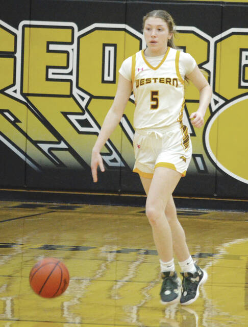Western Brown senior Alyssa Campbell was the SBAAC leader in assists (4.1 per game) and steals (5.5 per game) this season. Photo by Wade Linville