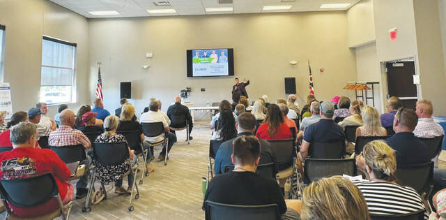 There was a large crowd in attendance to the first public meeting on Brown Countys comprehensive plan on June 13 at Southern State Community College in Mt. Orab. Photo by Wade Linville