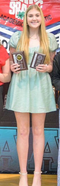 For the third straight year, Georgetown junior Carolyn Edmisten has been named the Southern Buckeye Athletic/Academic Conference National Division Bowler of the Year. Photo by Jake Dowling/Clermont Sun