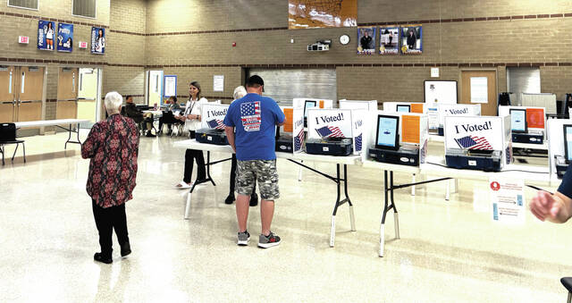 Brown County voters headed to the polls to vote in the May 5 Primary Election. Photo by Wade Linville
